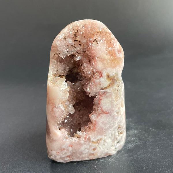 Natural Stone Pink Amethyst Agate Geode Mineral Crystal Druzy