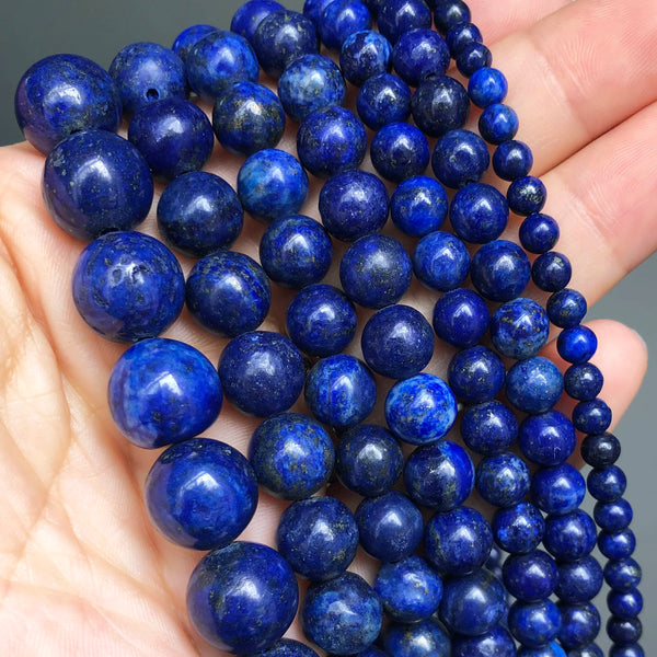 Natural Stone Beads Lapis Lazuli Round Loose Stone Beads