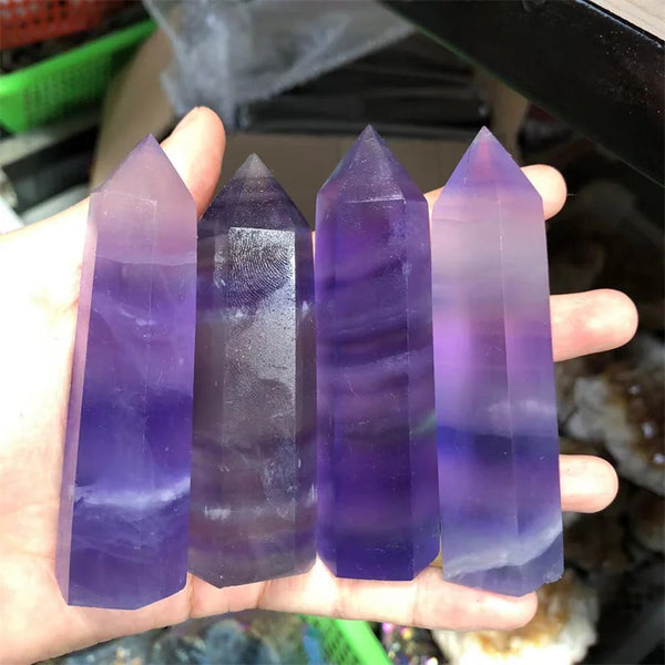 Purple Fluorite Tower - Authentic Quartz Crystal Point | MLD Crystal Wholesale