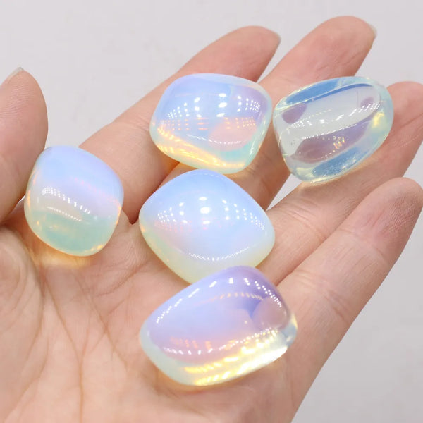 Opal Quartz Ornaments Polished Healing Fish Tank Garden Natural Stone