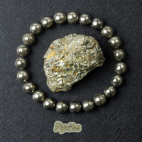 Original Energy Pyrite Beaded Bracelets Hematite Stone 