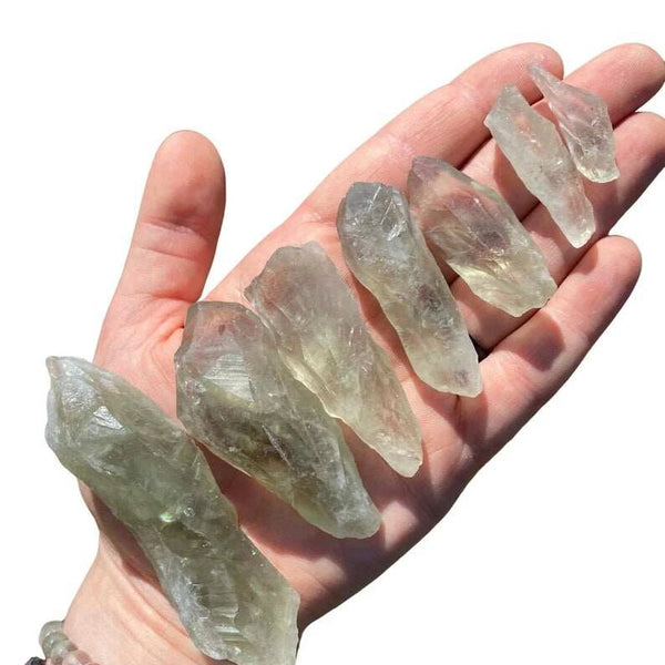 Raw Prasiolite Stone Raw Green Amethyst Crystal Raw