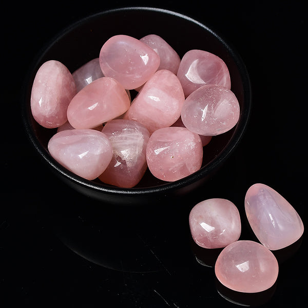 Natural Rose Quartz Tumbles 5pcs about 100g