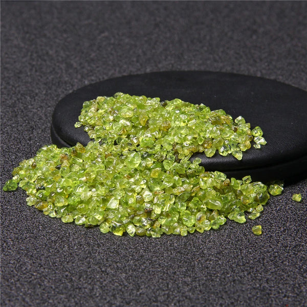 Undrilled Natural Peridot Olivine Chip Stone Rock Tumbled Stone