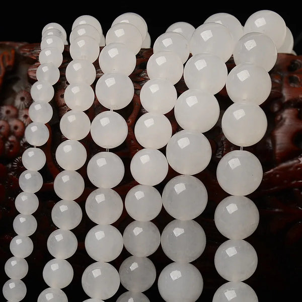 Wholesale Natural White Crystal Quartz Stone Round Beads