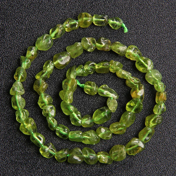 Wholesale Irregular Freeform Green Peridot Gravel Stone Beads