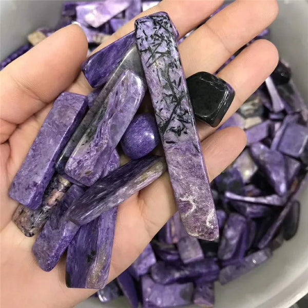 Wholesale Natural Charoite Quartz Gravel Tumbled Crystal Stone