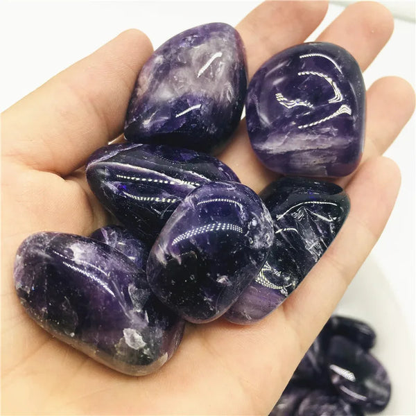 Wholesale Natural Dream Amethyst Crystal Stones Bulk Tumbled