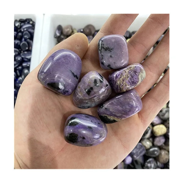 Wholesale Polished Crystals Purple Charoite Tumbled Stone