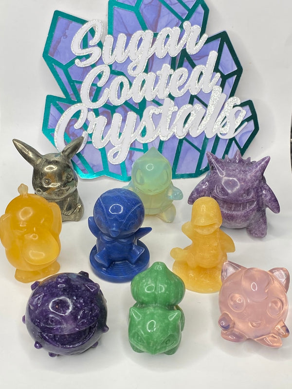 Pokemon crystal carvings