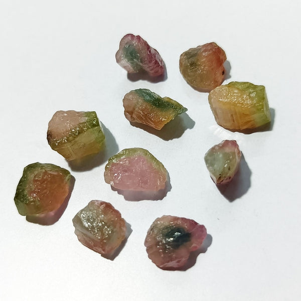 100% top quality Natural Beautiful Watermelon Raw Crystal Pink Tourmaline erdelite Rough From Madagascar 5 mm 10 mm approx. wholesale price