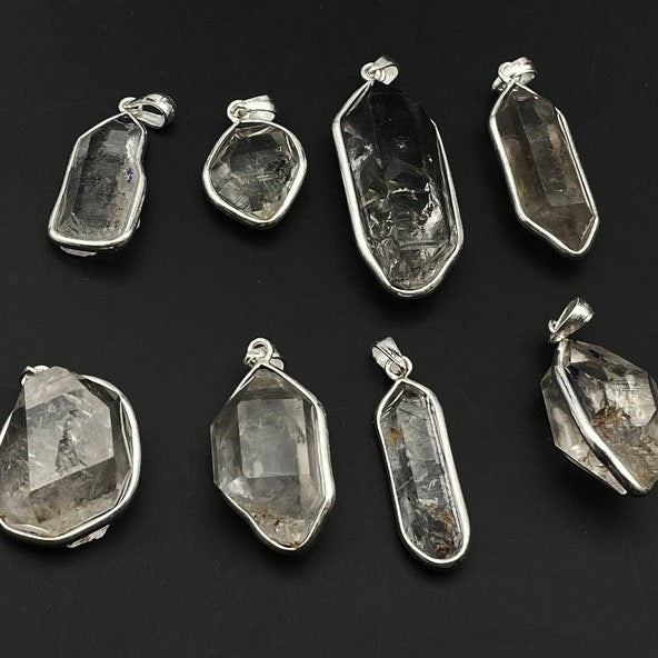 Natural Moving Bubble Enhydro Quartz Crystal Crystal Jewelry Pendant