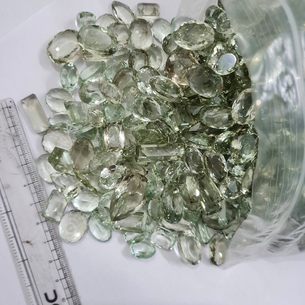 Wholesale Lot Of Top Quality Faceted Green Amethyst Loose Stone