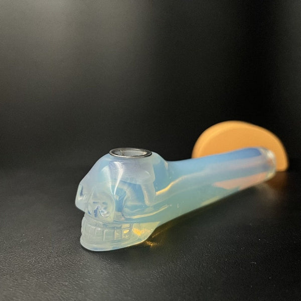 Opal Raw Crystal Skull Pipe Gemstone Smoking Pipes