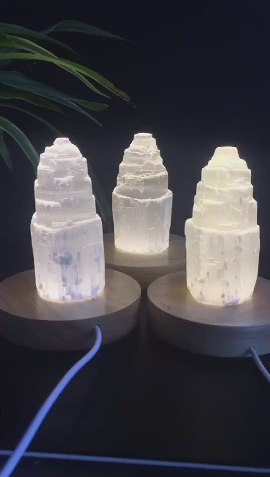 10-12cm selenite lamp