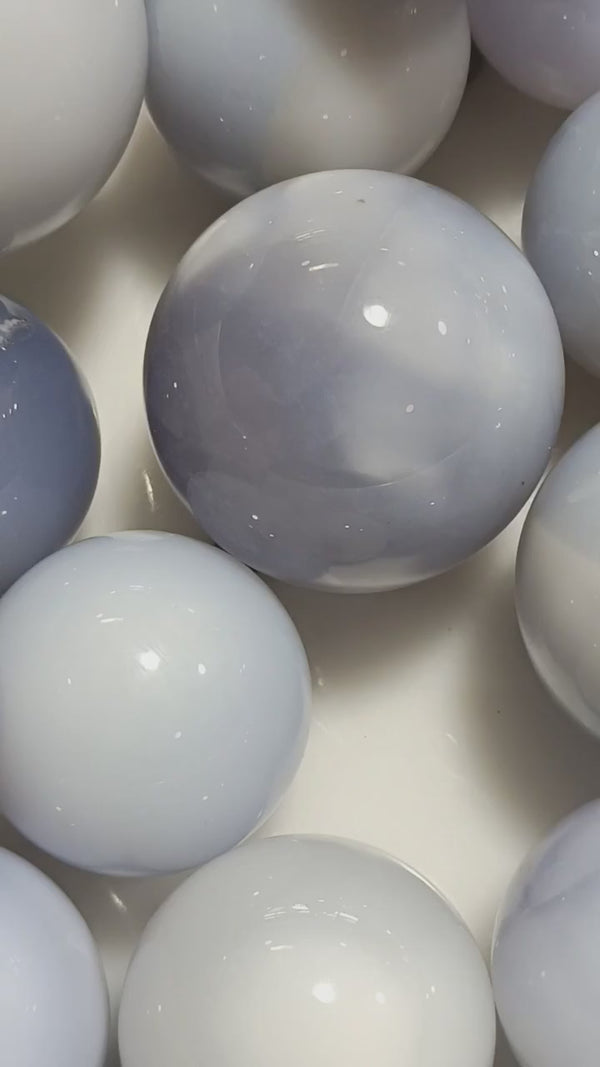 3-5cm blue chalcedony sphere