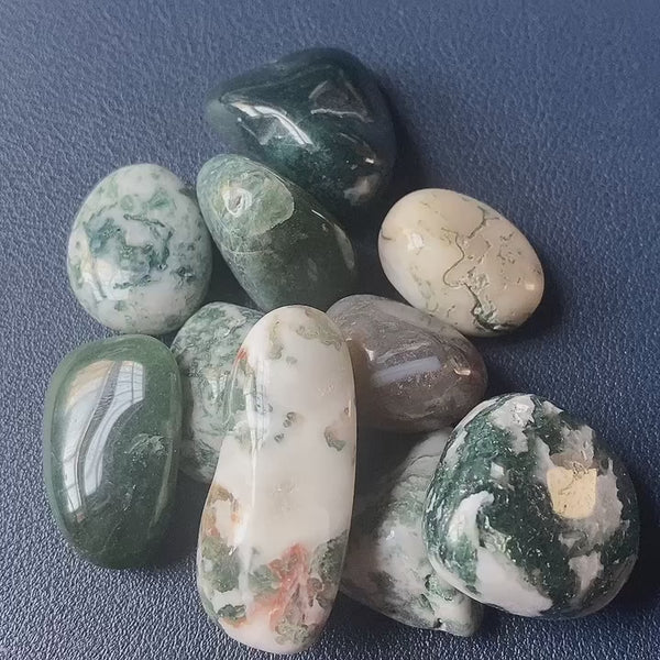 100g 20-40mm moss agate stone