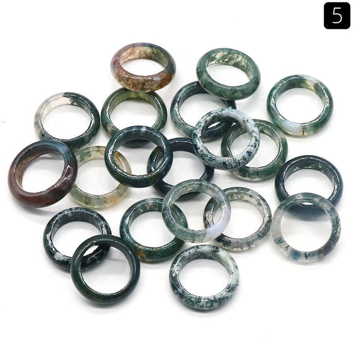 27-28Mm Crystal Agate Stone Running Ring - MLD Wholesale Crystals