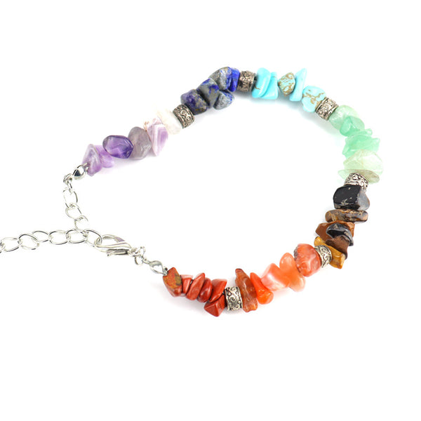 Natural Crystal Agate Chip Double-Layer Bracelet