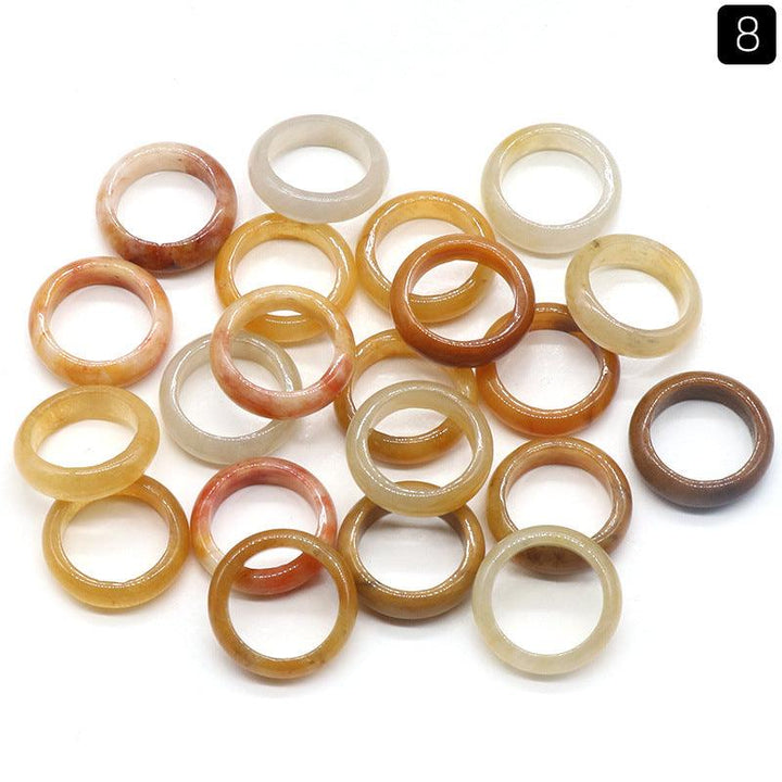 27-28Mm Crystal Agate Stone Running Ring - MLD Wholesale Crystals