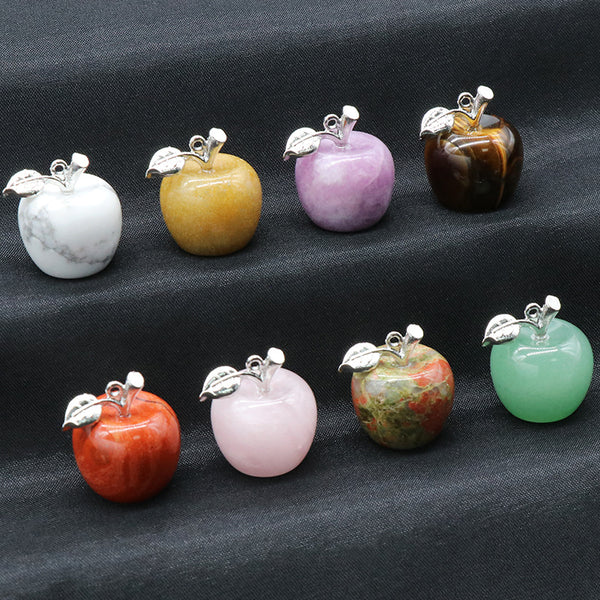 20mm Natural Crystal Mini Apple Pendant For Eve Christmas